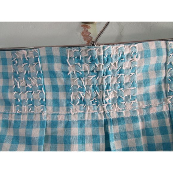 Blue Gingham Bunny Ribbon Trim Cross Stitch Accent Easter Apron Handcrafted GUC - Picture 16 of 16